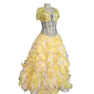 NWT Yellow Rhinestone Ball Gown - Quinceañera Collection